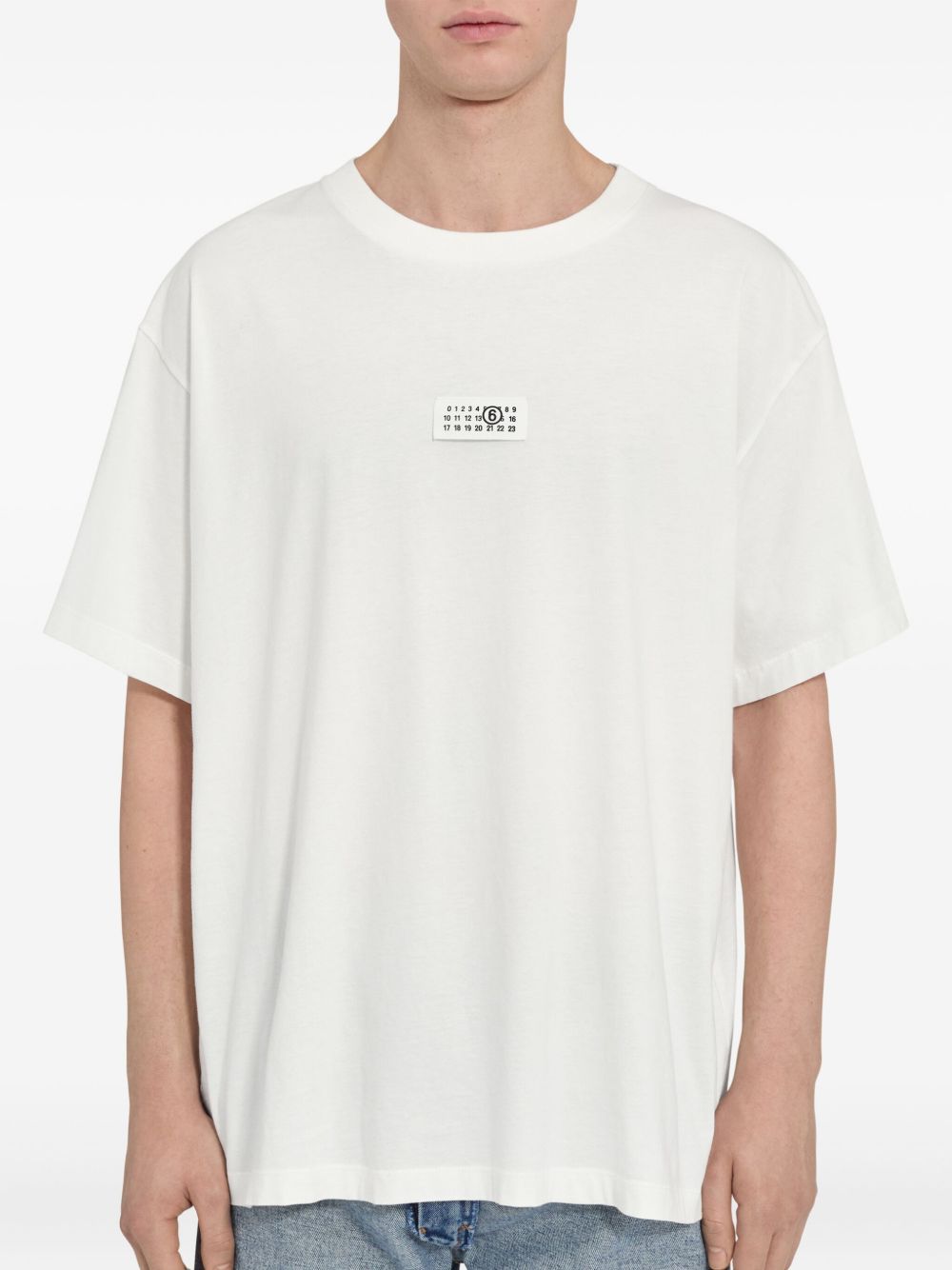 T-shirt in cotone girocollo SH0GC0032M20170 101 MM6 MAISON MARGIELA 