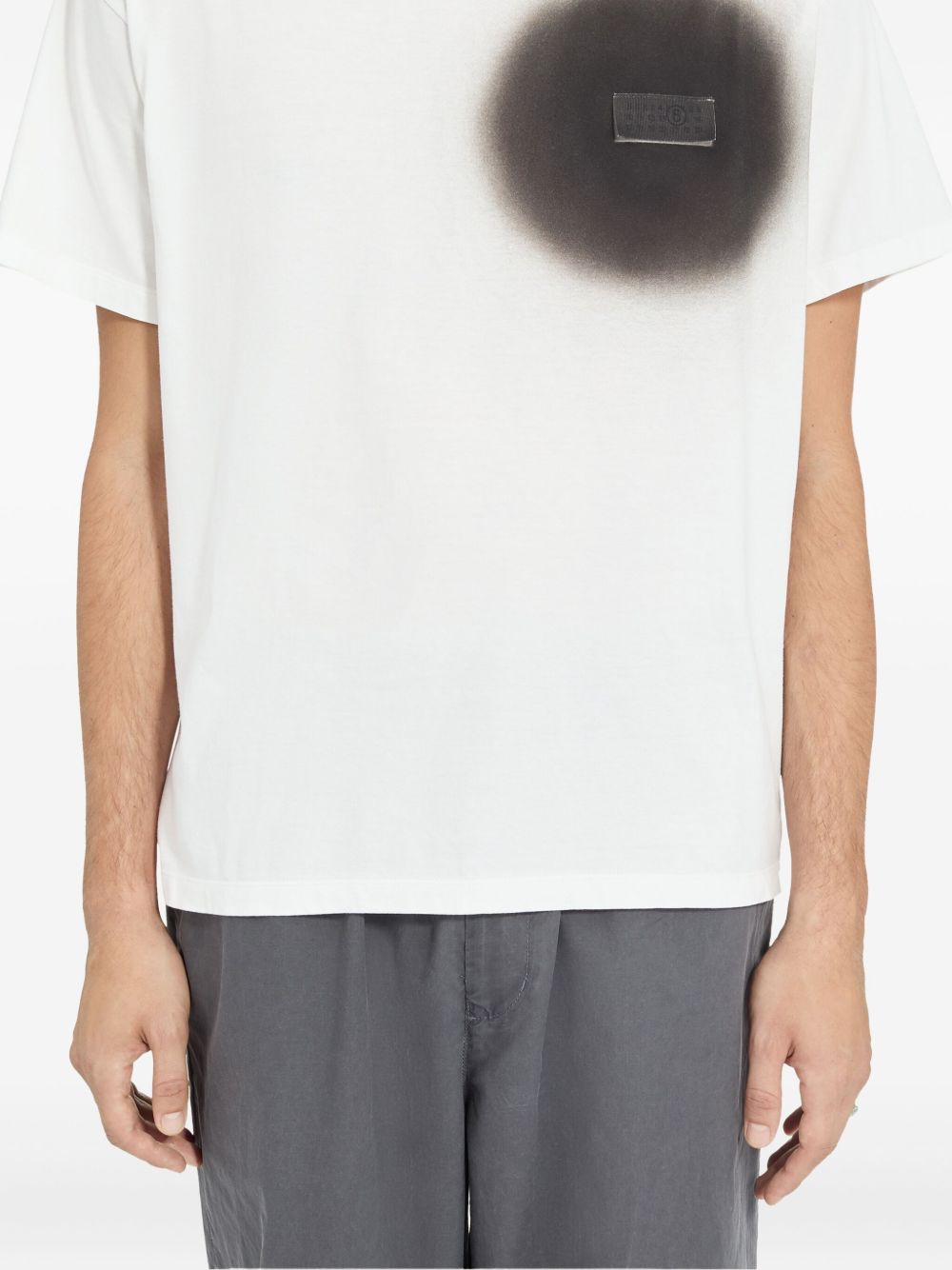T-shirt in cotone girocollo SH0GC0067M20048 101 MM6 MAISON MARGIELA 