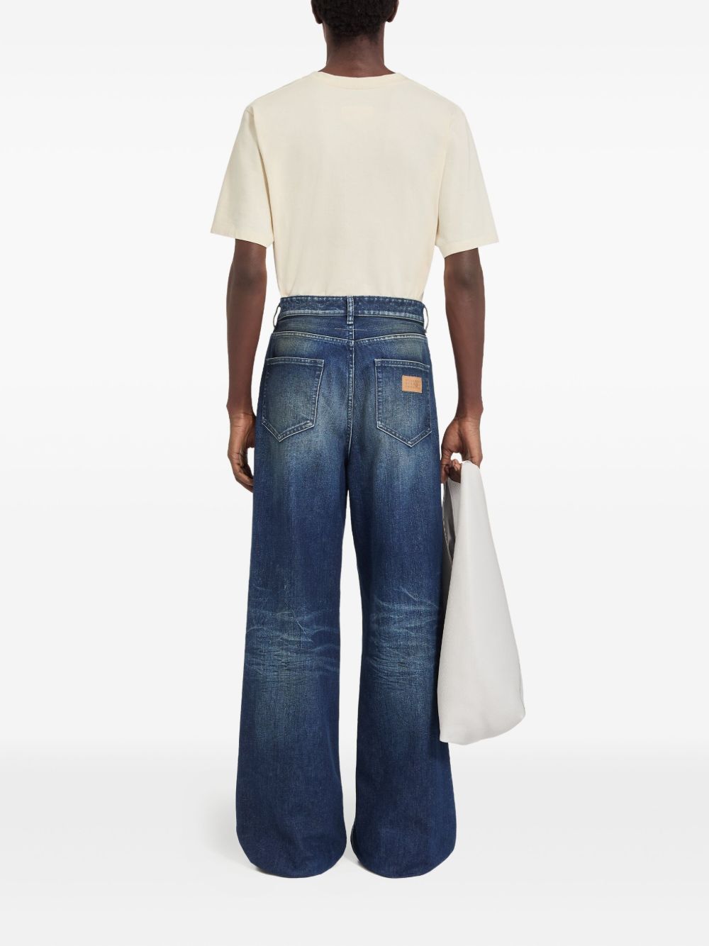 Jeans a gamba dritta in cotone SH0LA0038M30063 961 MM6 MAISON MARGIELA 