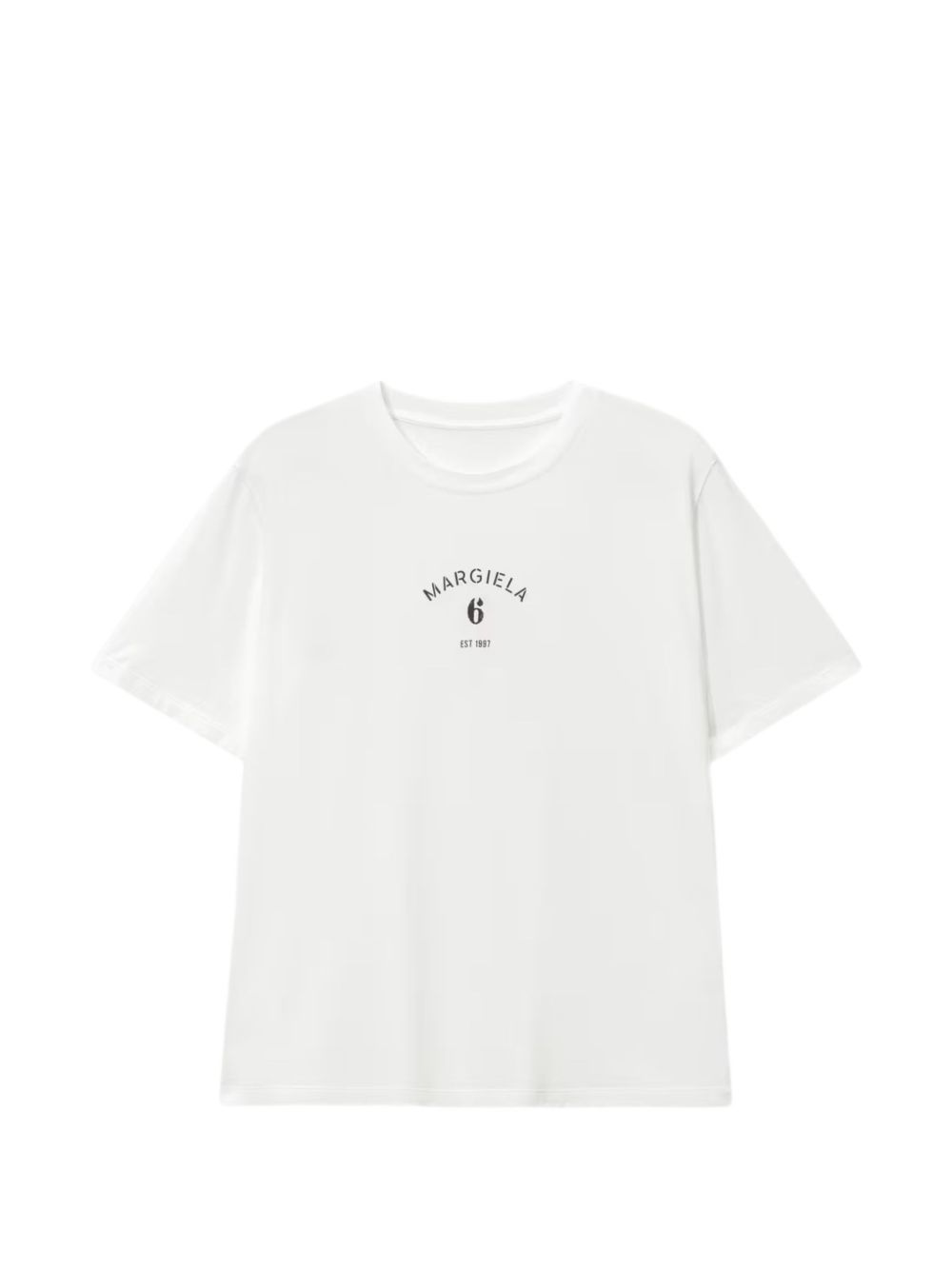 T-shirt in cotone girocollo SH2GC0038M20048 101 MM6 MAISON MARGIELA 
