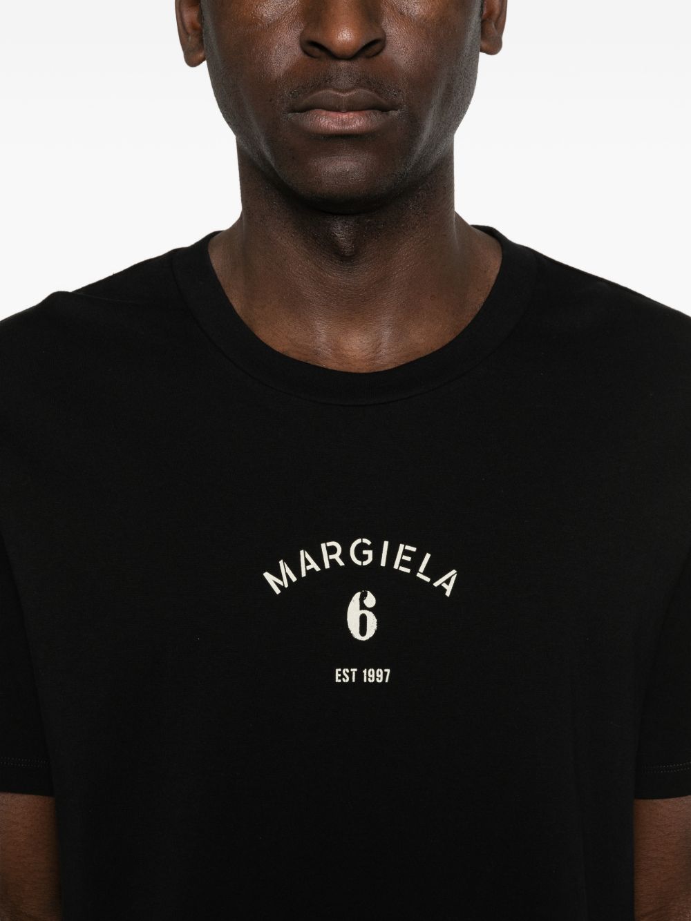 T-shirt in cotone con logo SH2GC0038M20048 900 MM6 MAISON MARGIELA 