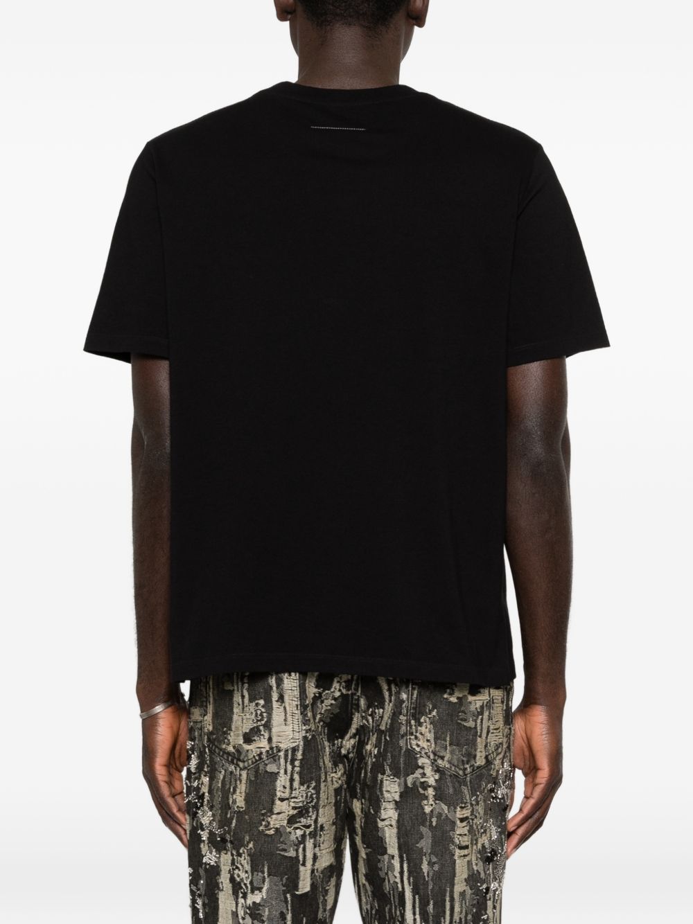 T-shirt in cotone con logo SH2GC0038M20048 900 MM6 MAISON MARGIELA 
