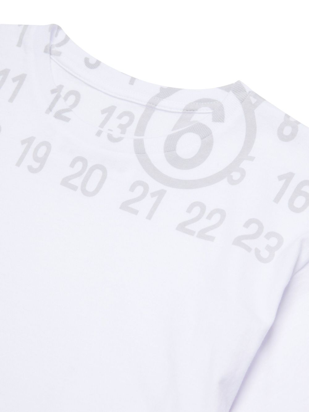 T-shirt in cotone con stampa numerica M61017MM02Y M6100 MM6 MAISON MARGIELA KIDS 