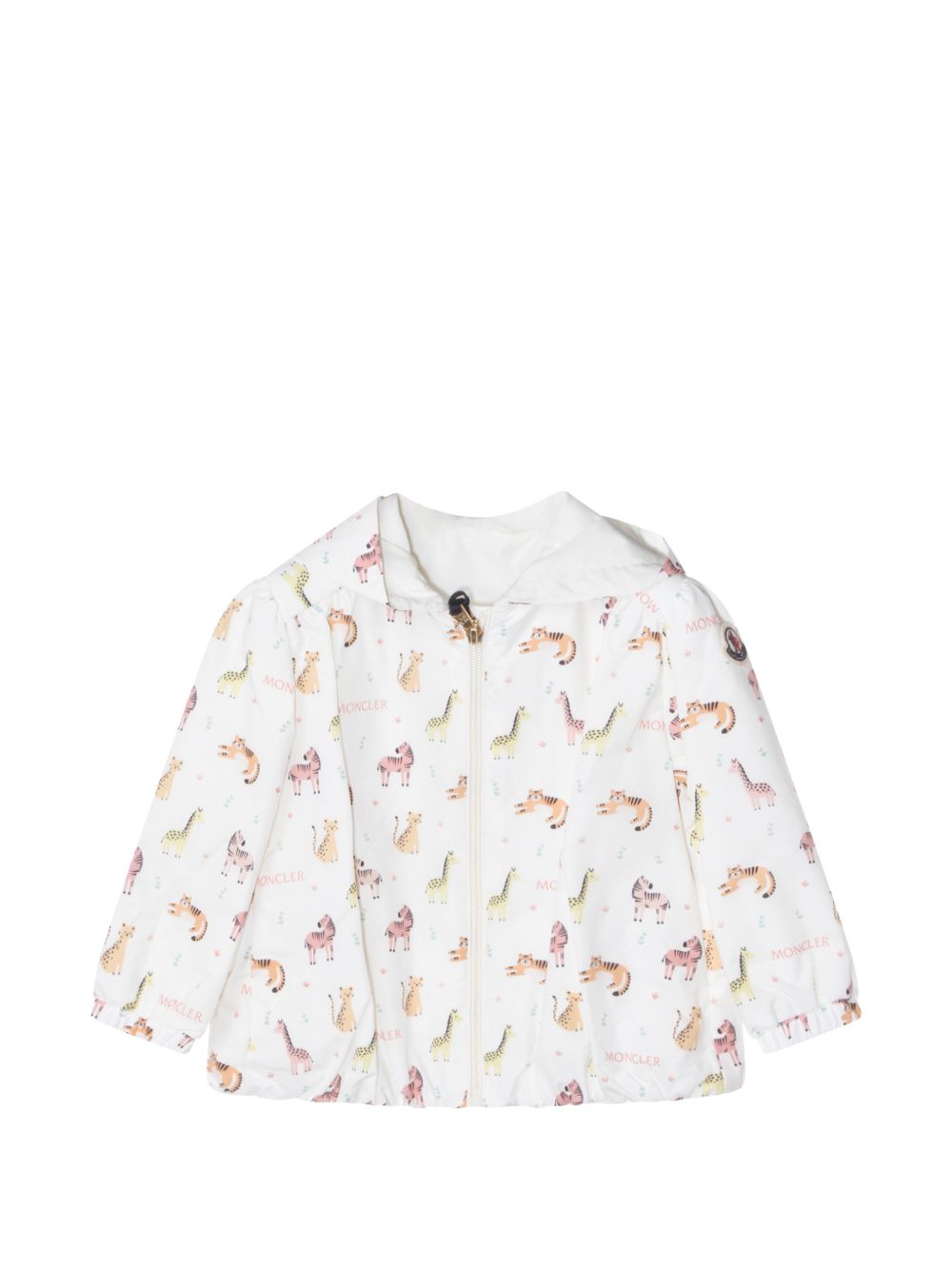 Giacca impermeabile con stampa animalier e cappuccio L19511A00012599HK F05 MONCLER KIDS 
