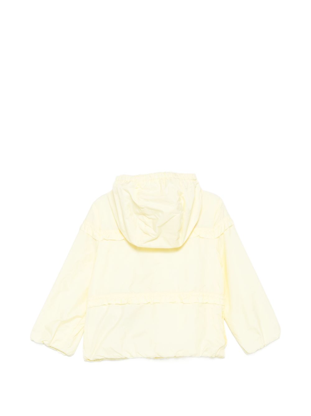Piumino con cappuccio e dettaglio ruches L19511A0003153A5E 10V MONCLER KIDS 