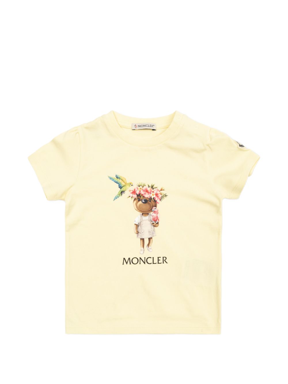 T-shirt in cotone con stampa L19518C0001189AUM 102 MONCLER KIDS 