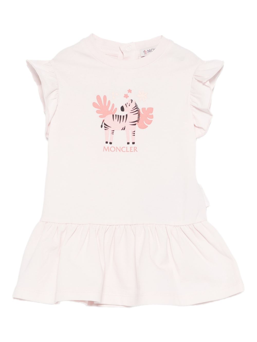 Abito a maniche corte con stampa zebra L19518I0000289AUM 503 MONCLER KIDS 