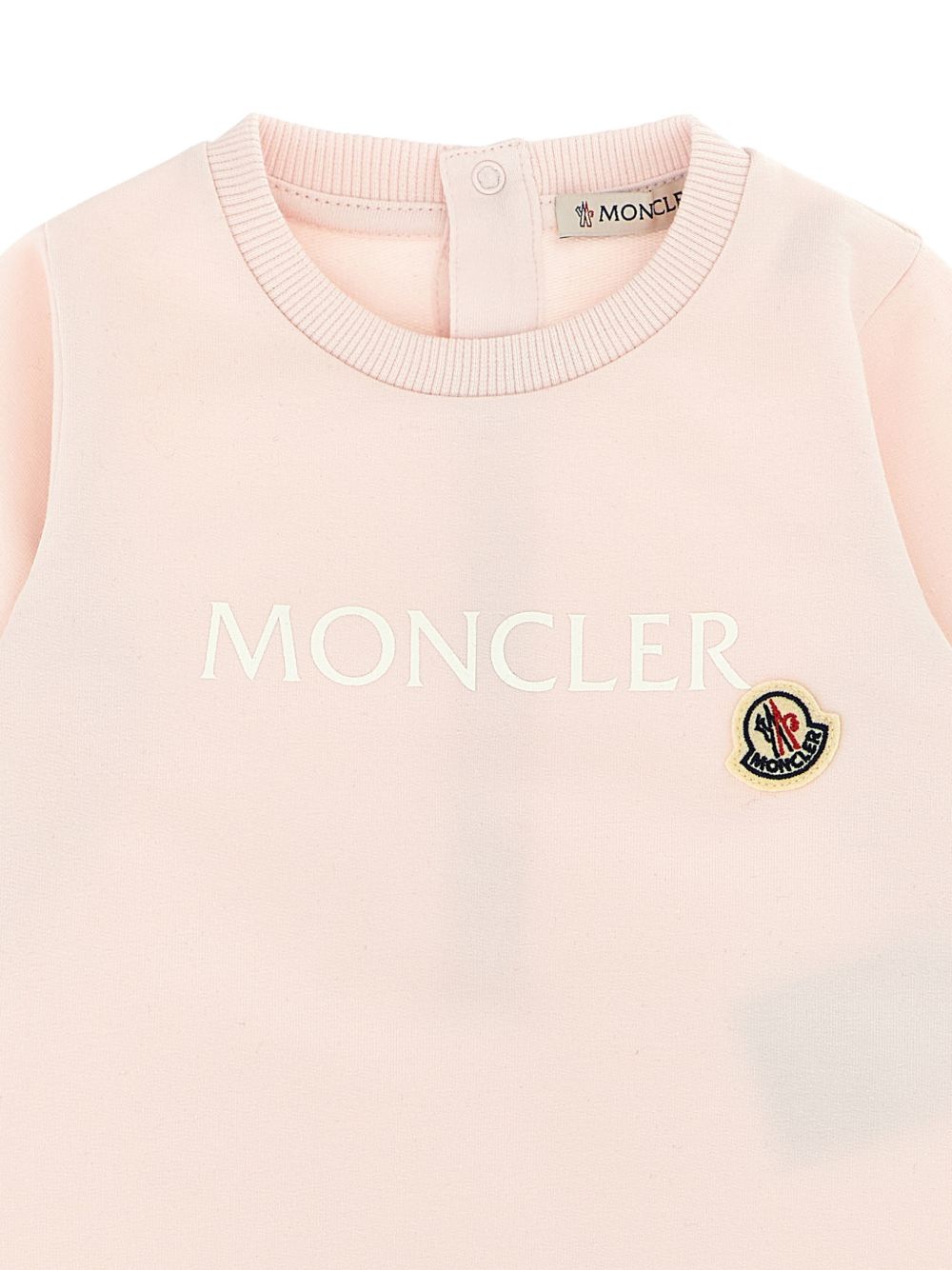 Tutina in cotone con logo L19518L0000489B9Y 503 MONCLER KIDS 