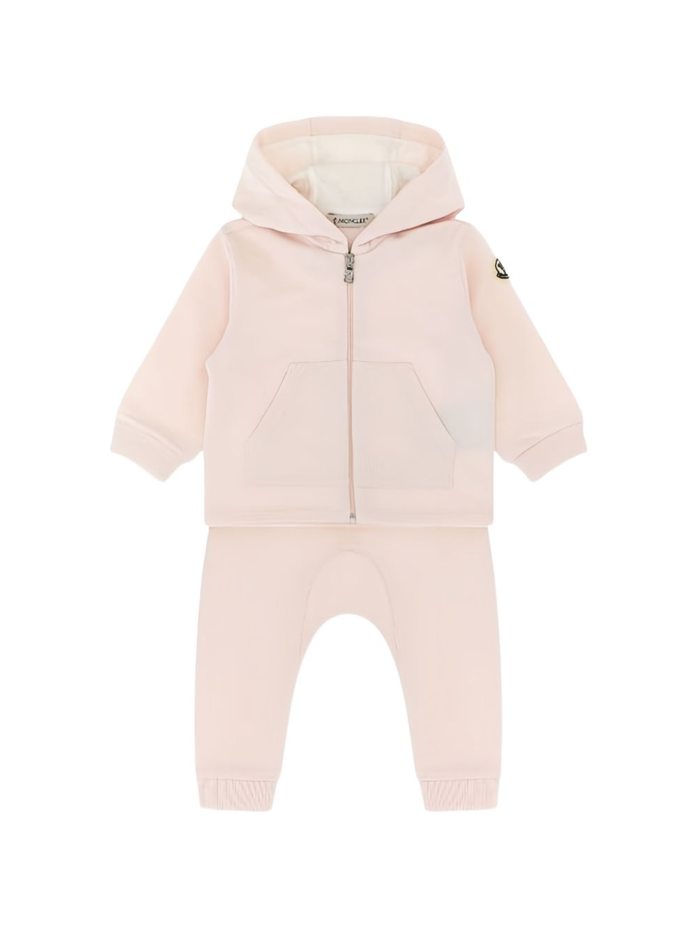 Tuta in felpa con cappuccio e zip L19518M0000289B9Y 503 MONCLER KIDS 