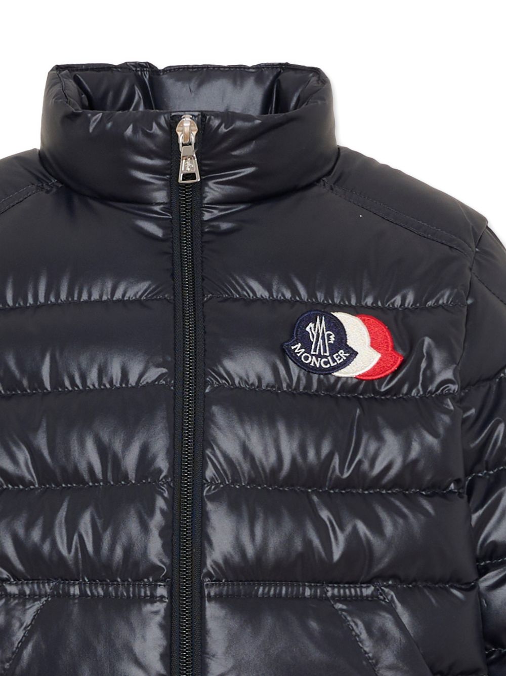 Piumino con zip e patch logo L19541A00006597YX 778 MONCLER KIDS 