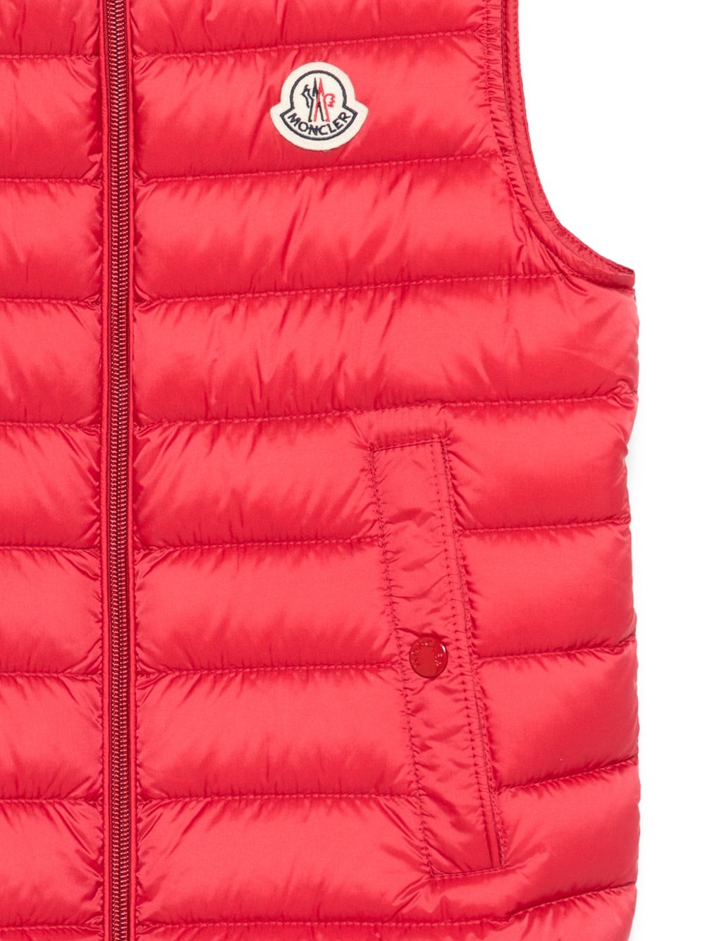 Gilet imbottito con cappuccio in poliammide L19541A00007597YF 457 MONCLER KIDS 