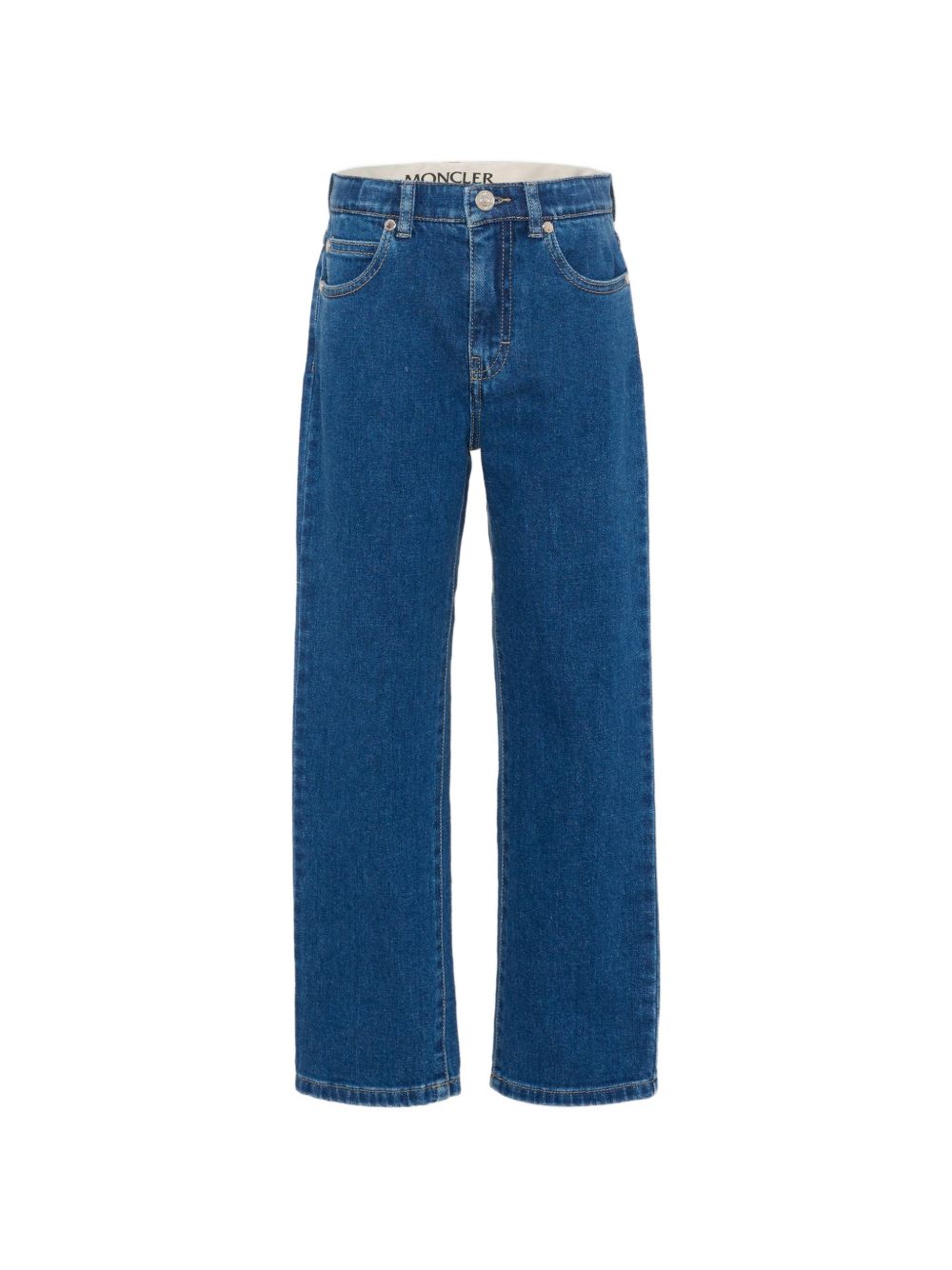 Jeans a gamba dritta in cotone L19542A00001598A1 790 MONCLER KIDS 