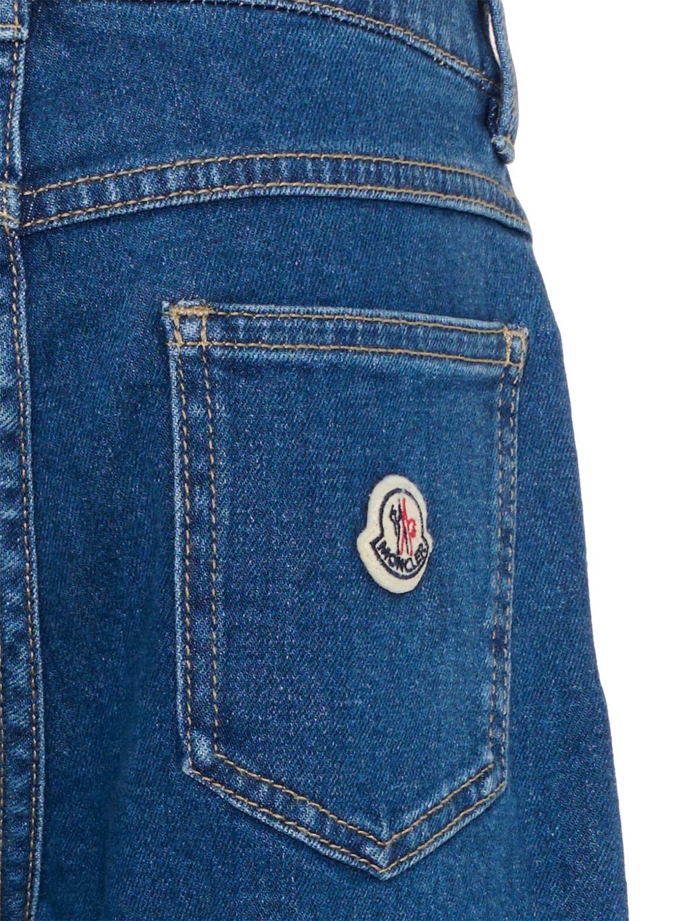 Jeans a gamba dritta in cotone L19542A00001598A1 790 MONCLER KIDS 