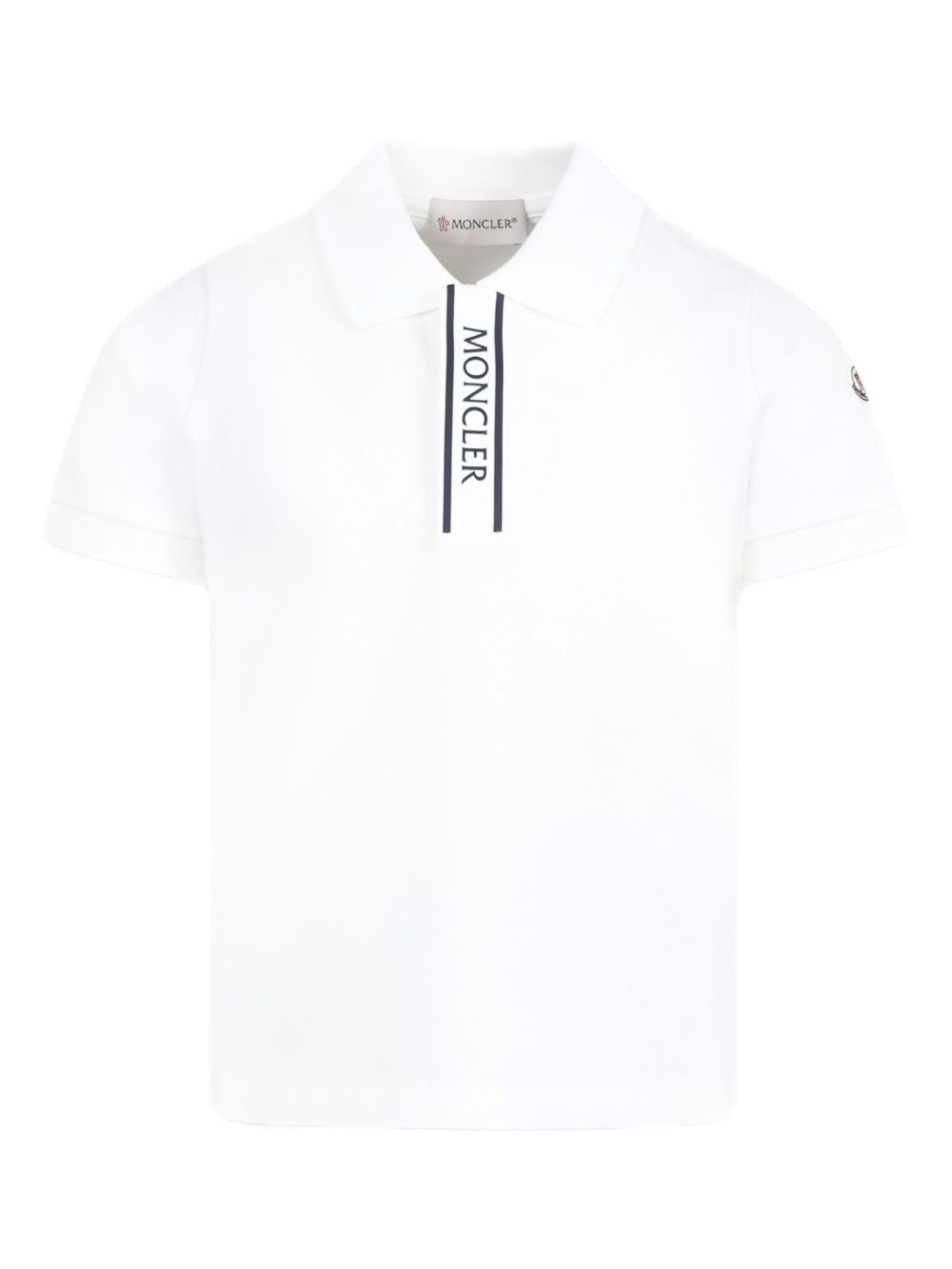 Polo in cotone con zip L19548A000118496W 034 MONCLER KIDS 
