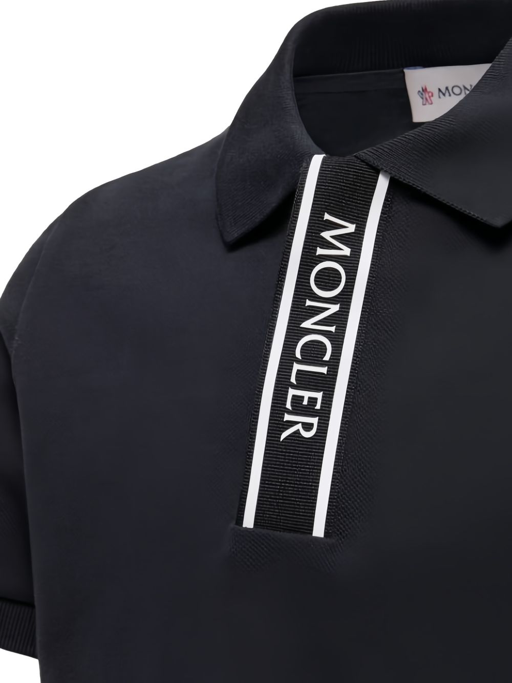Polo in cotone con zip L19548A000118496W 999 MONCLER KIDS 