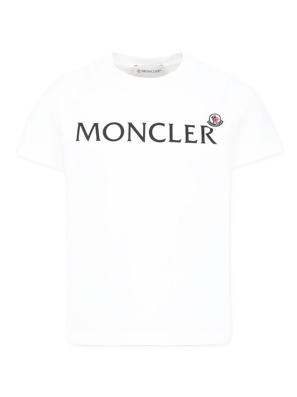 T-shirt in cotone organico a maniche corte L19548C0001089AFV 034 MONCLER KIDS 