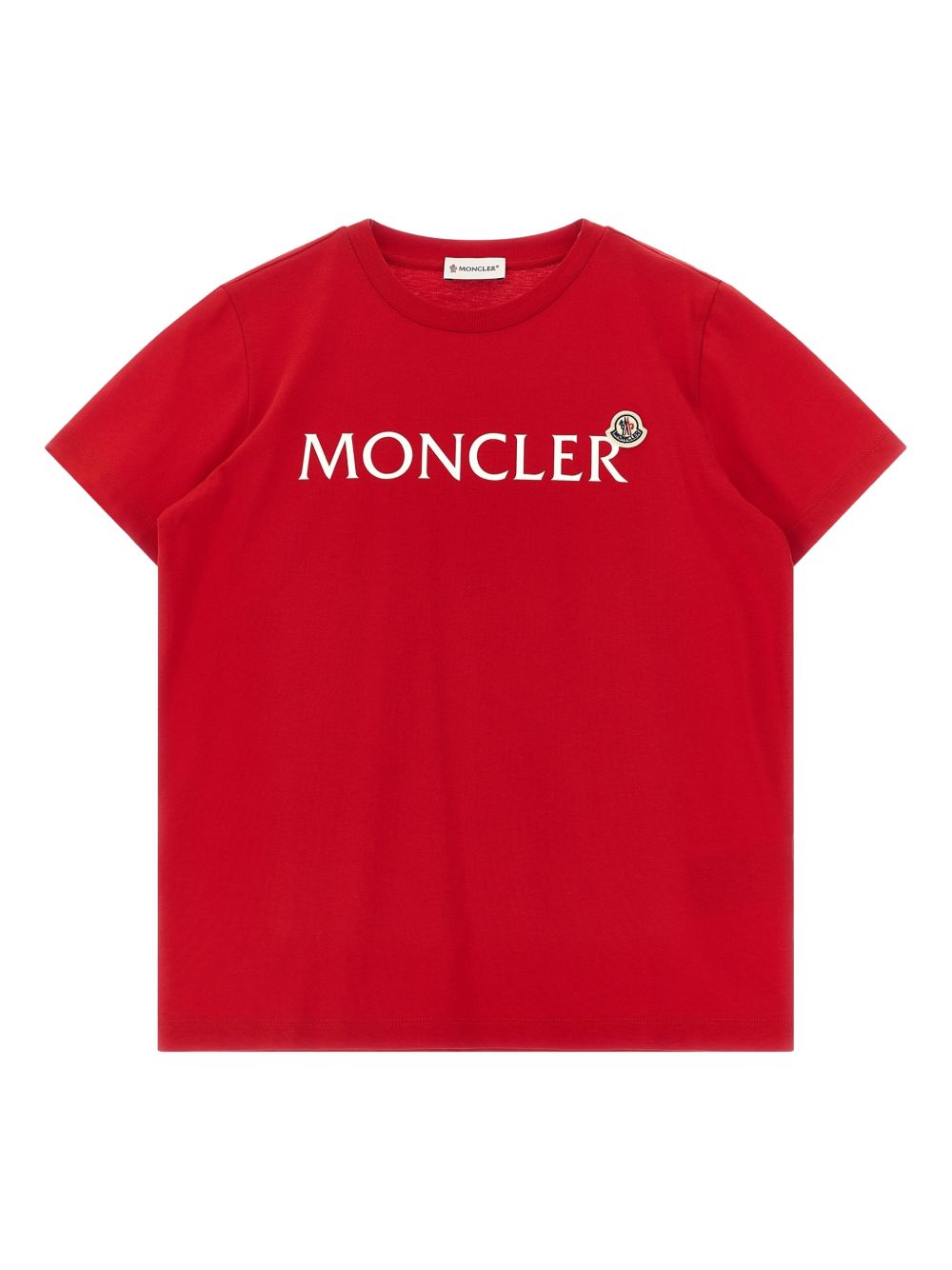 T-shirt in cotone organico a maniche corte L19548C0001089AFV 455 MONCLER KIDS 