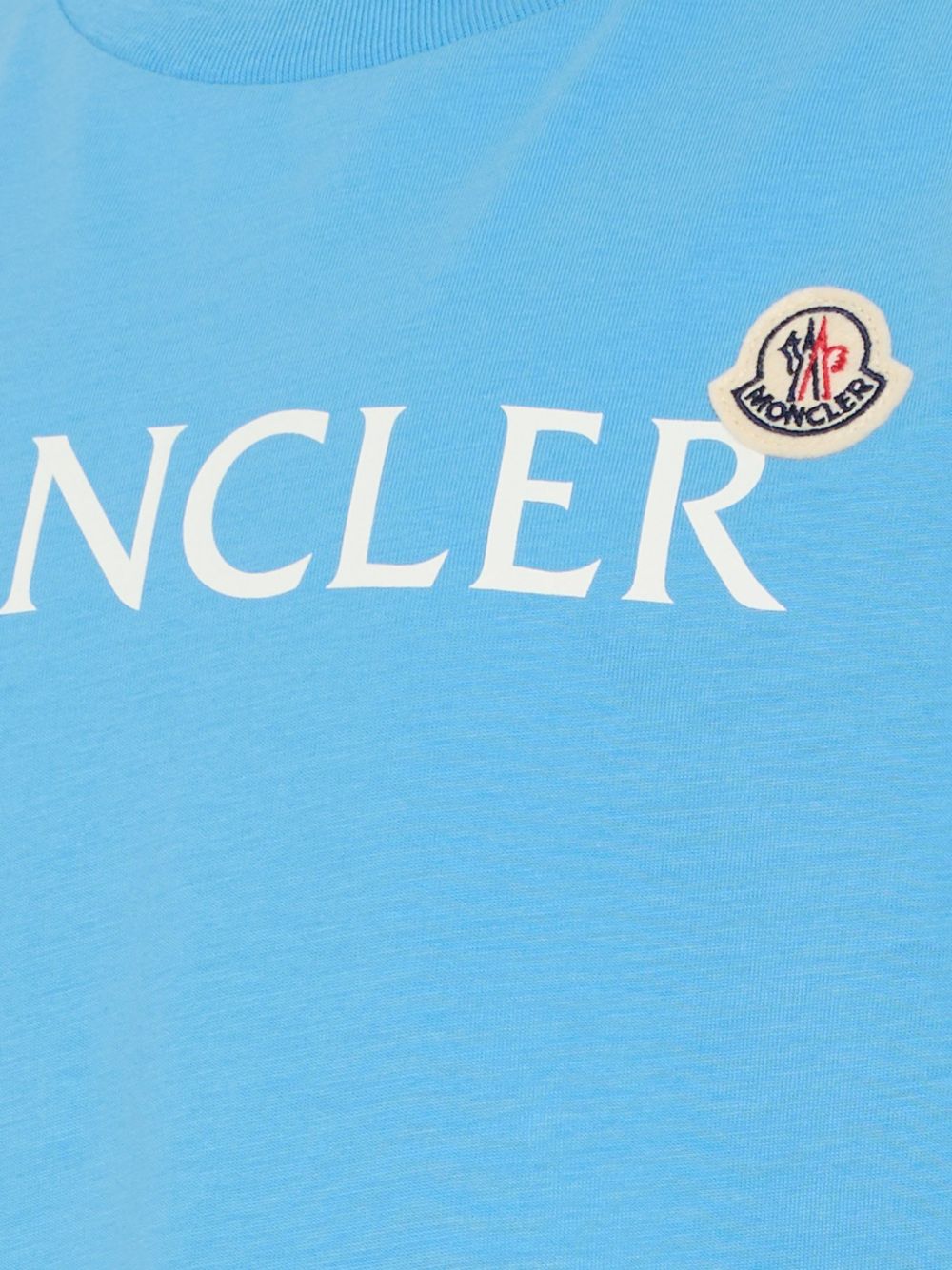 T-shirt in cotone organico a maniche corte L19548C0001089AFV 70G MONCLER KIDS 