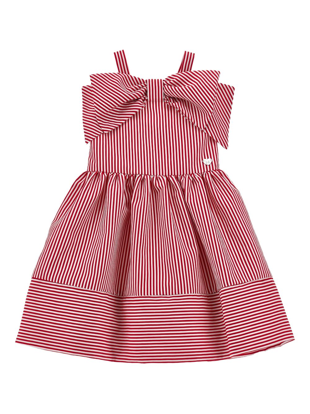 Abito a righe con spalline sottili 11G9147315 9944 MONNALISA KIDS 