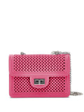 Borsa a tracolla con perline rosa