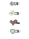 Set di 4 fermagli decorati