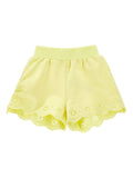 Shorts con ricamo sangallo