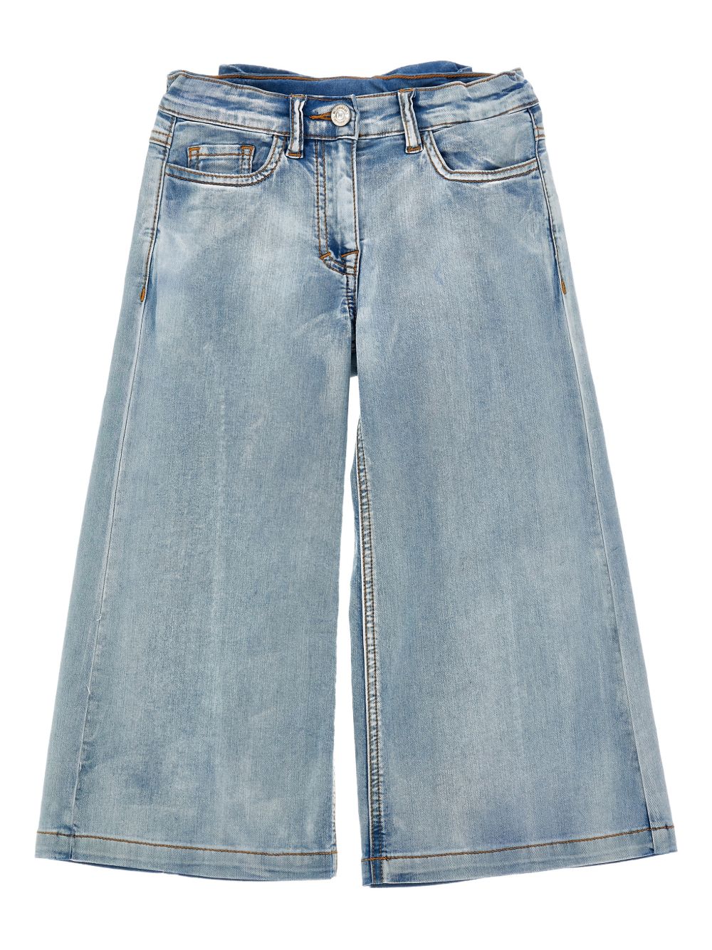 Jeans cropped a zampa delavé 17G4047013 0062 MONNALISA KIDS 