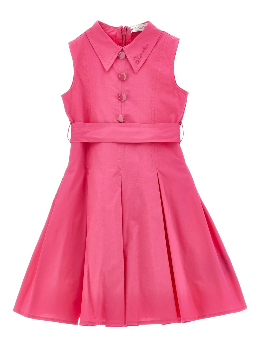 Abito camicia senza maniche con cintura 17G9017116 0097 MONNALISA KIDS 