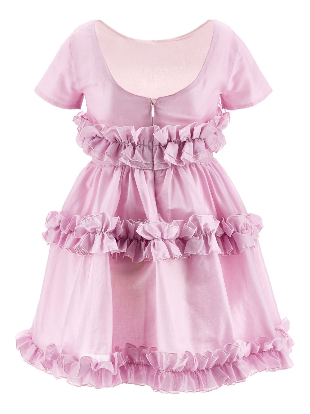 Abito con balze e maniche corte 17G9047105 0090 MONNALISA KIDS 