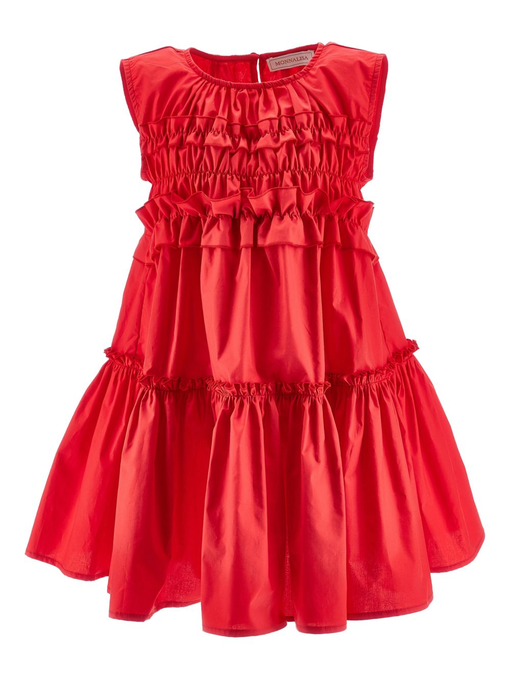 Abito con rouches e balza 17G9107116 0044 MONNALISA KIDS 