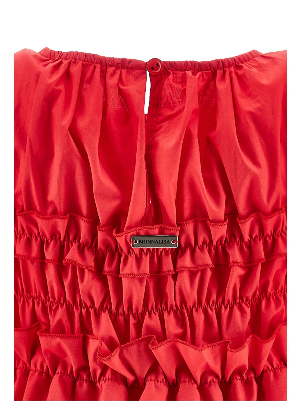 Abito con rouches e balza 17G9107116 0044 MONNALISA KIDS 
