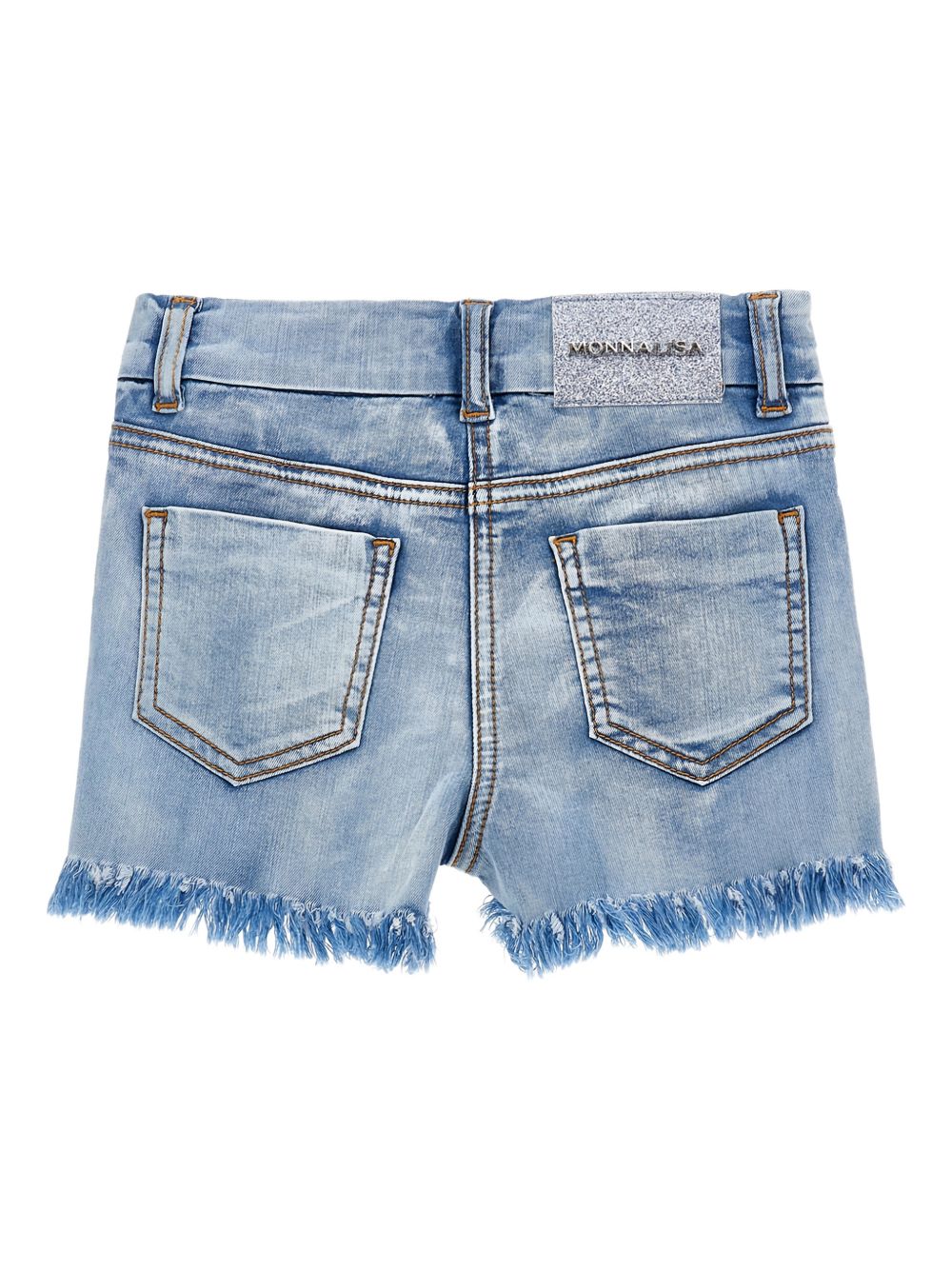 Shorts in denim con ricami floreali 19G4167013 0062 MONNALISA KIDS 