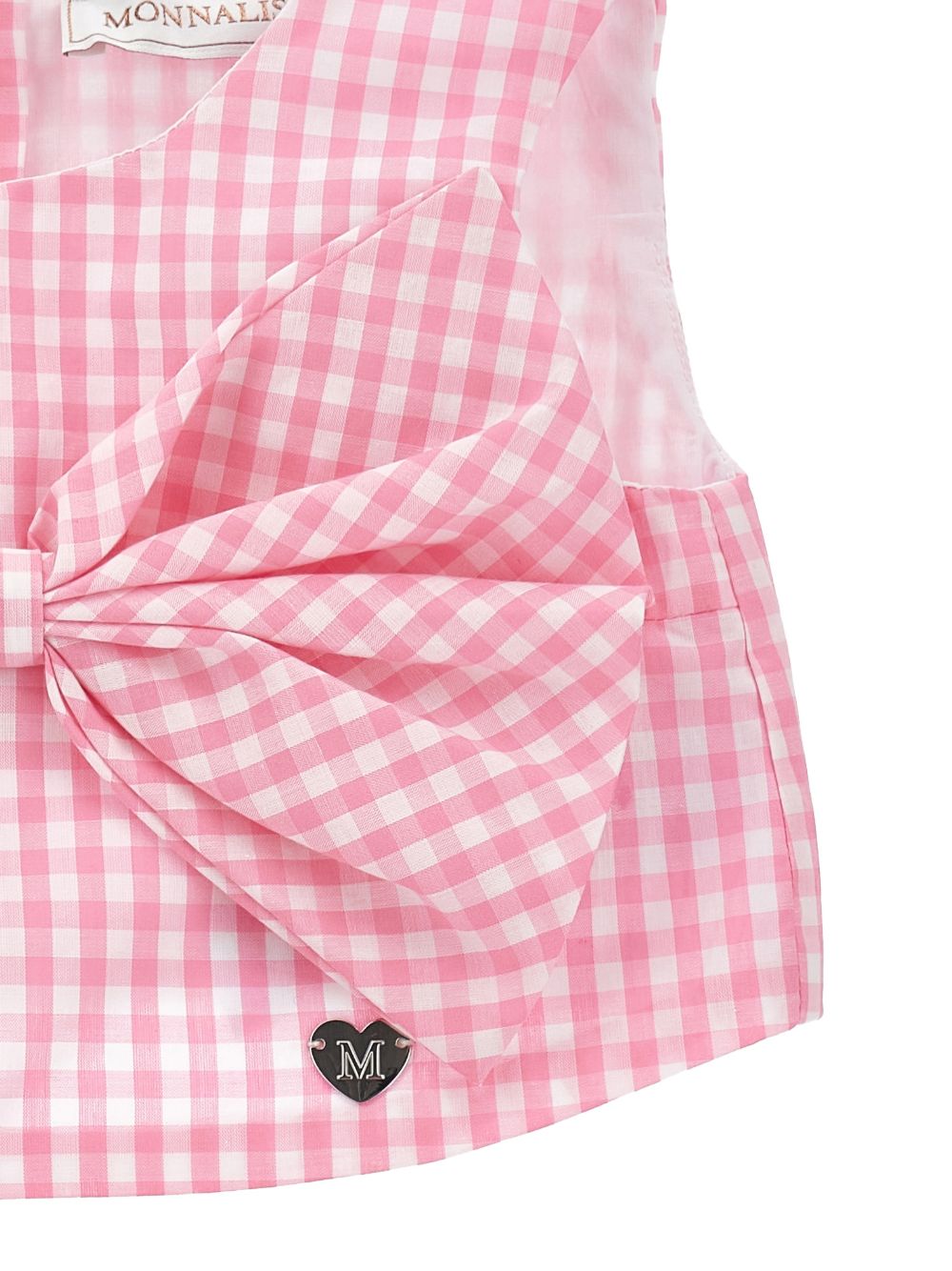 Completo vichy con fiocco 31G5027154 0093 MONNALISA KIDS 
