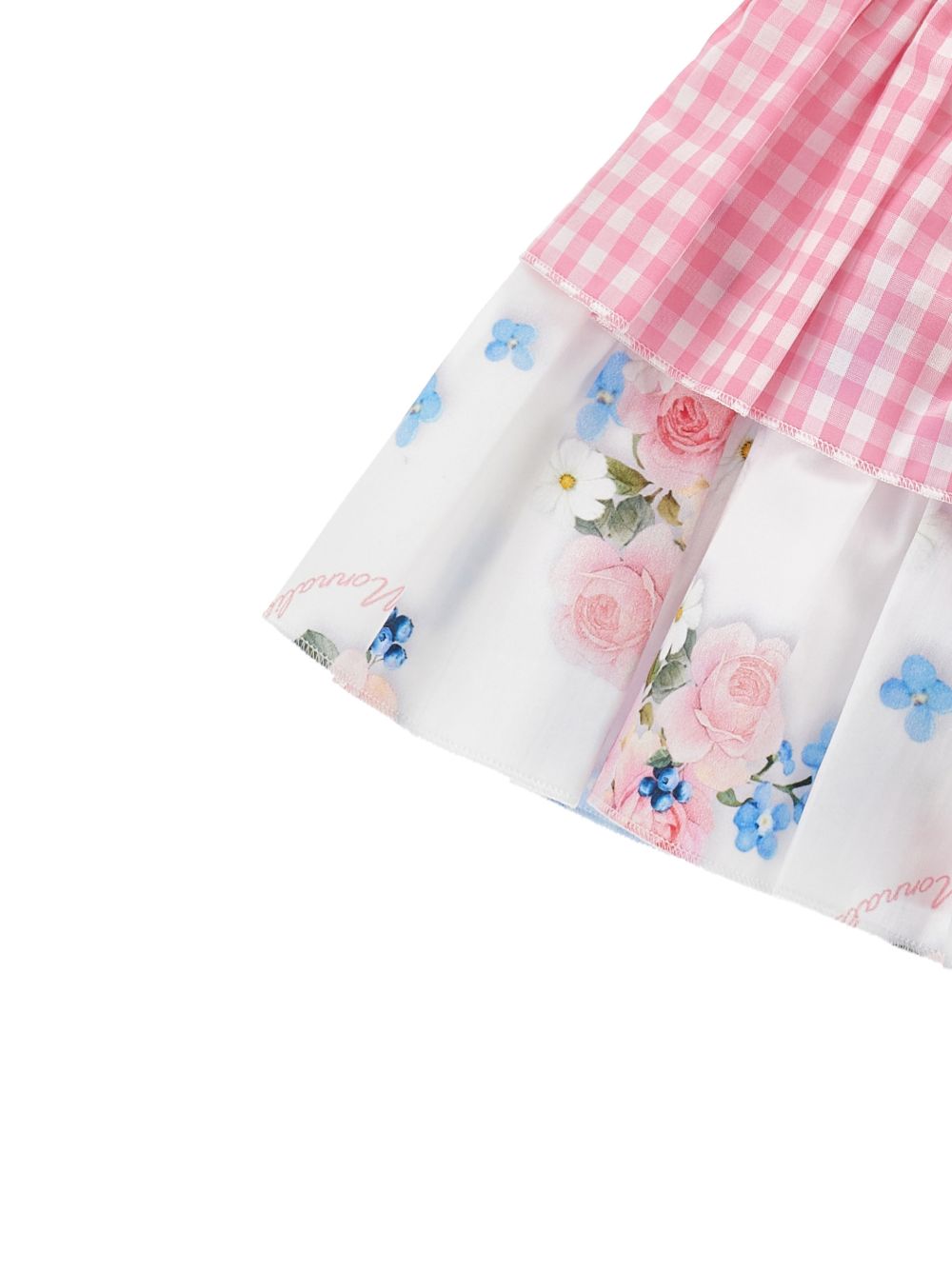 Completo vichy con fiocco 31G5027154 0093 MONNALISA KIDS 