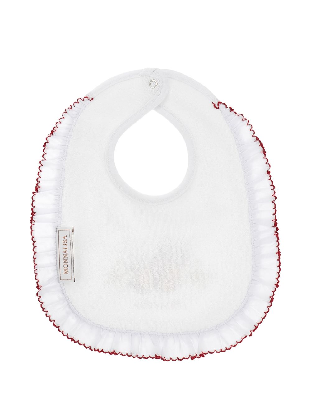 Bavaglino con ricamo fragole 35G014NP7084 0099 MONNALISA KIDS 