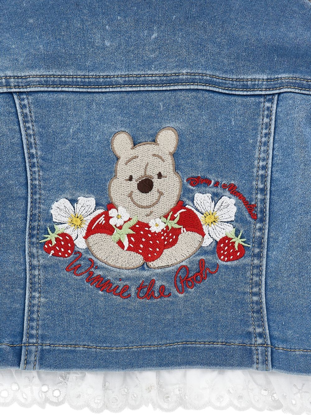 Giacca in denim con ricami fragole 39G1037017 0062 MONNALISA KIDS 