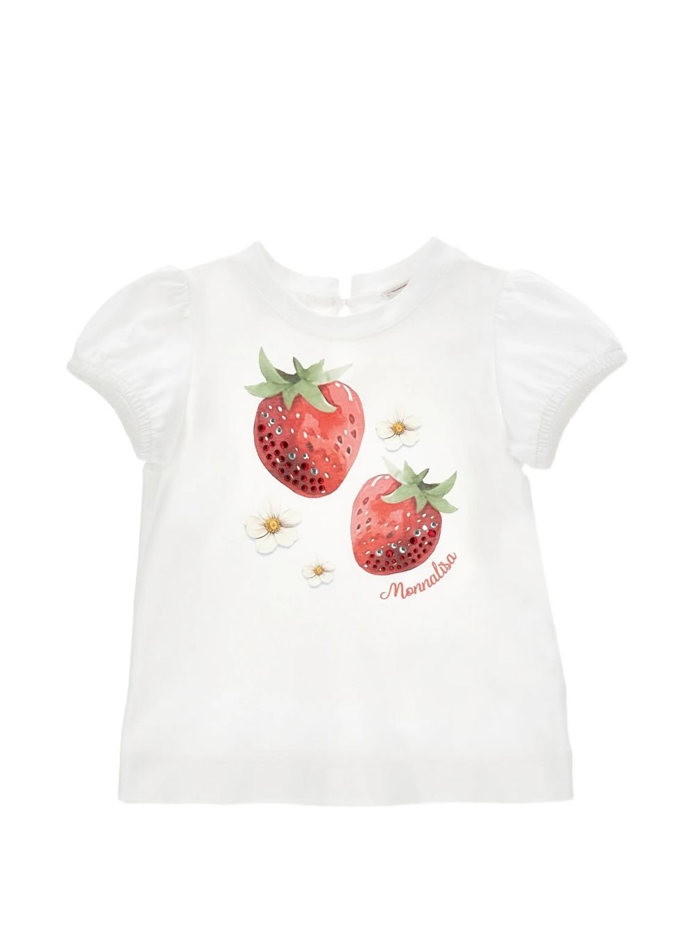 T-shirt con stampa fragole 39G6137002 0099 MONNALISA KIDS 