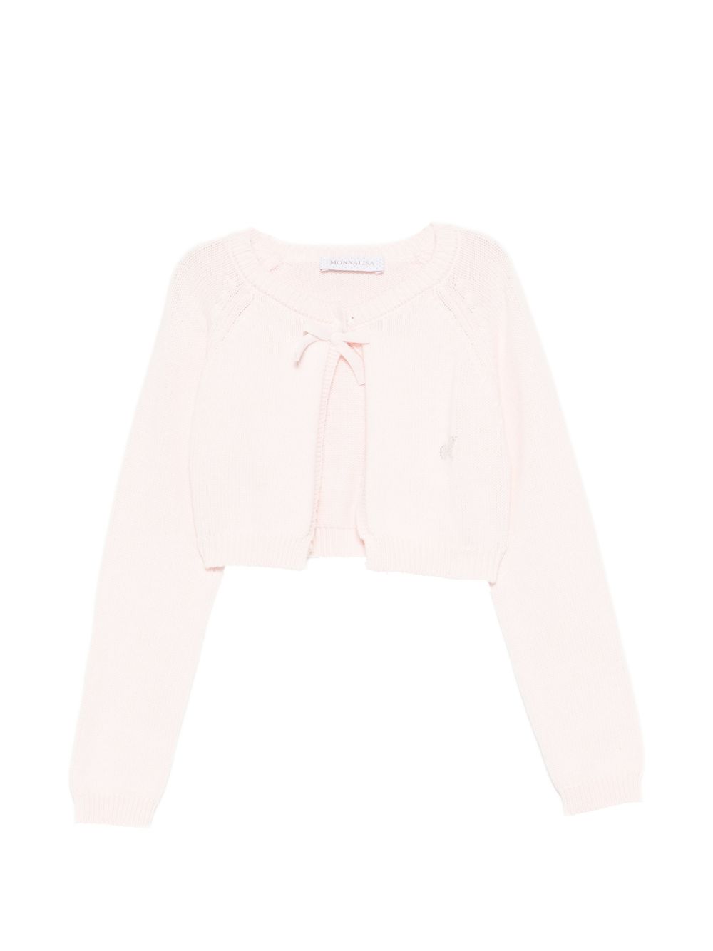 Cardigan in cotone con fiocco 73G8007036 0091 MONNALISA KIDS 