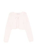 Cardigan in cotone con fiocco