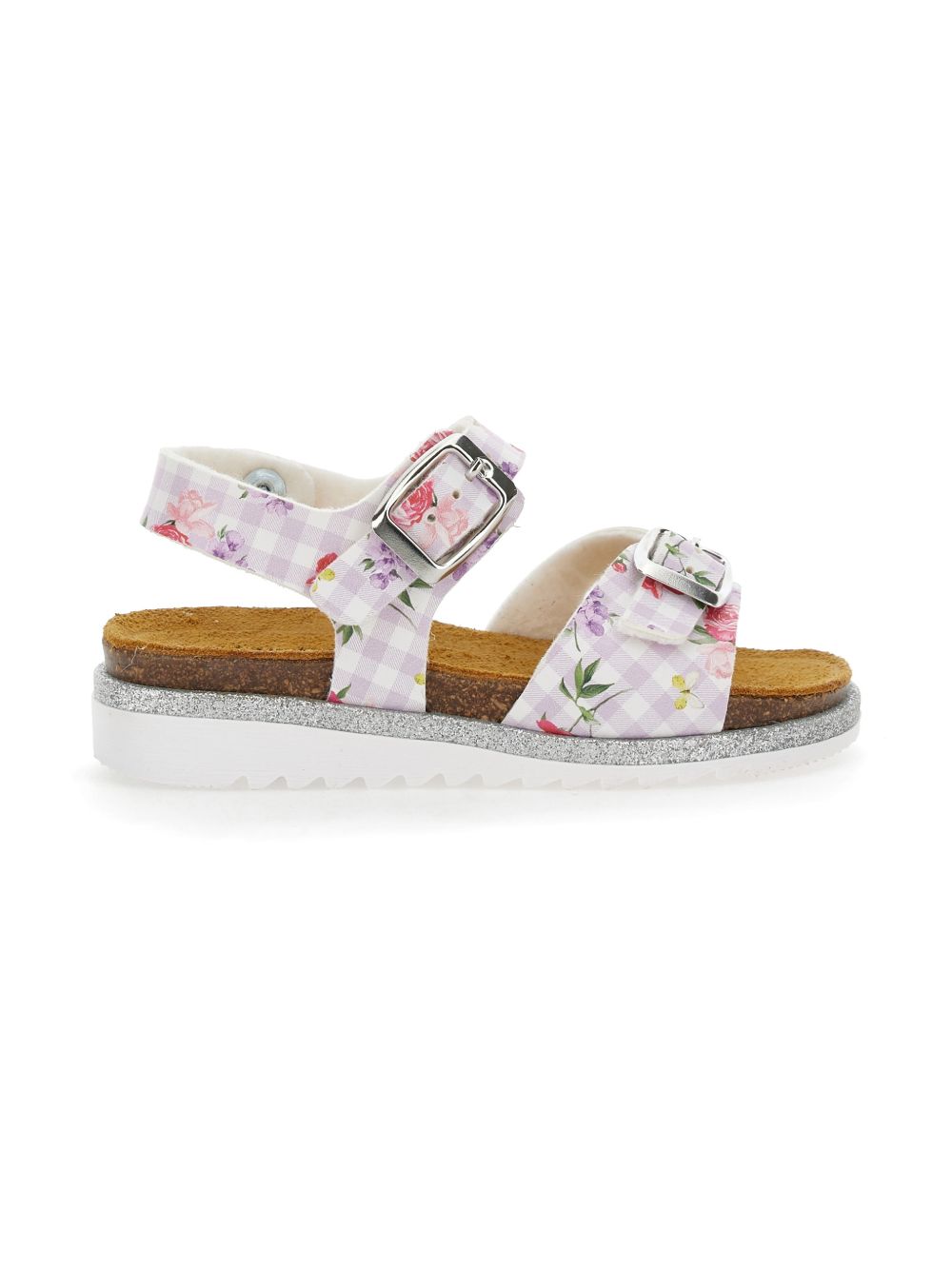 Sandali con fibbie e stampa floreale 8CG0137702 0065 MONNALISA KIDS 