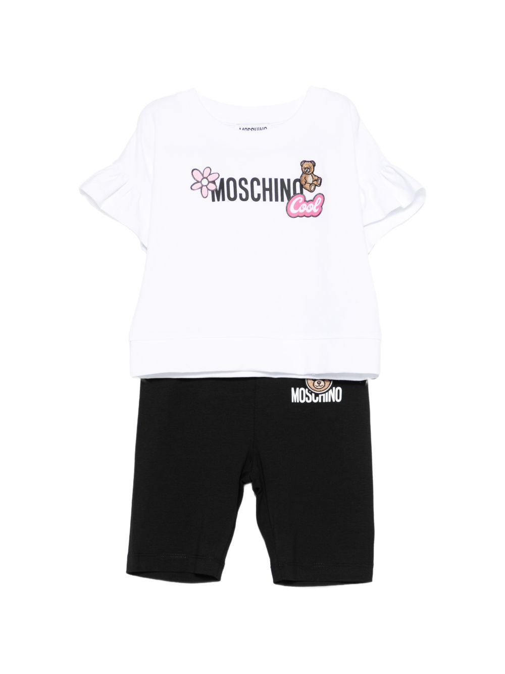 Completo t-shirt e shorts coordinato HDG01OLBA00 80359 MOSCHINO KIDS 