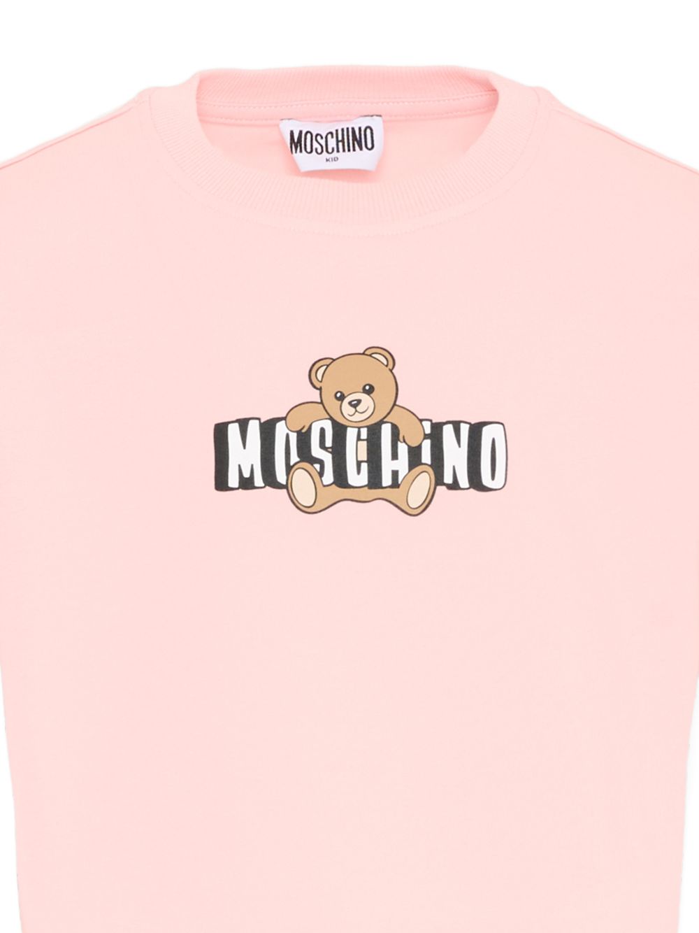 T-shirt in cotone con stampa orsetto HDM072LBA00 50209 MOSCHINO KIDS 