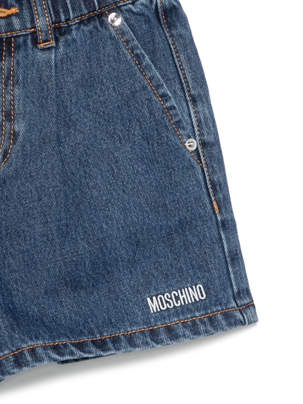 Shorts in denim a vita alta HDQ024L0E35 41104 MOSCHINO KIDS 