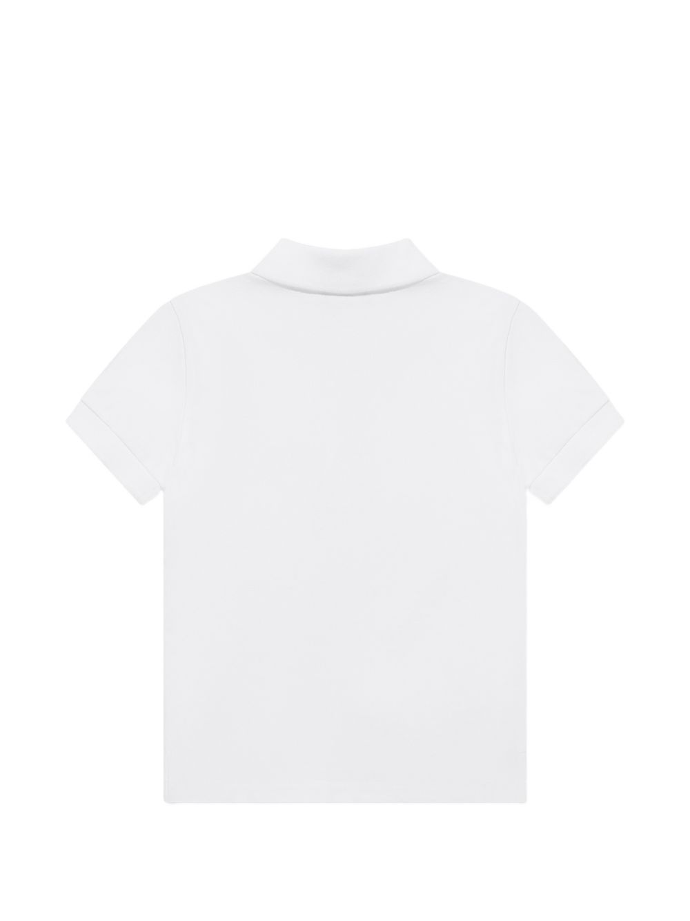 Polo in cotone con logo HSM03YLFA09 10101 MOSCHINO KIDS 