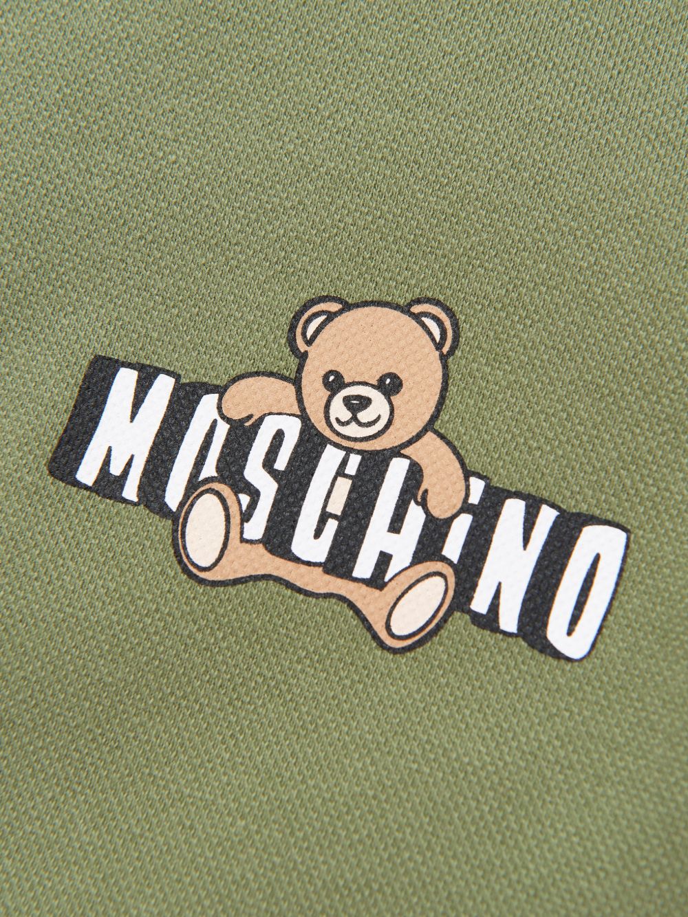 Polo in pique con logo HSM03YLFA09 30037 MOSCHINO KIDS 