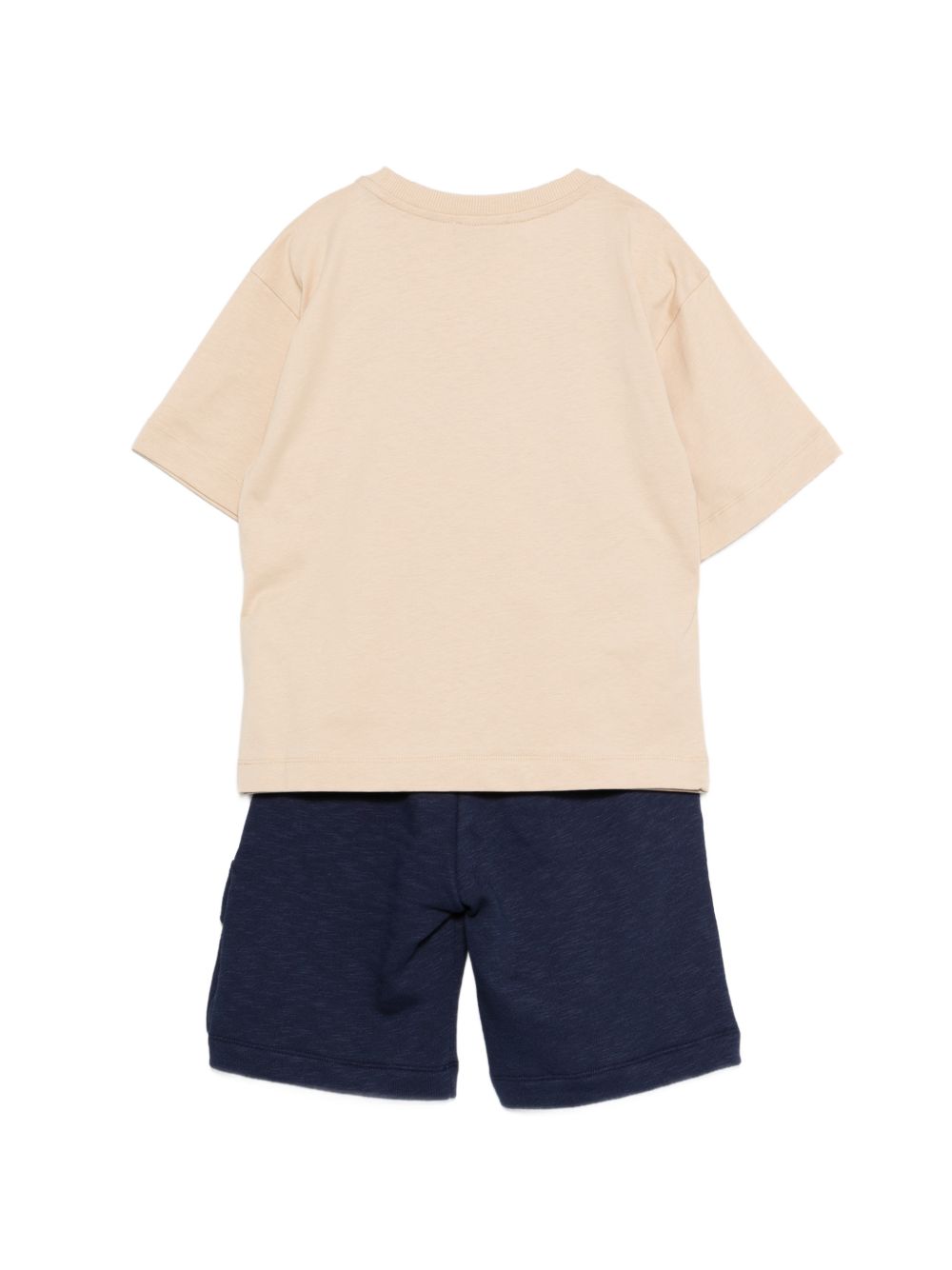 Completo t-shirt e shorts con logo HUG00WLCA88 83700 MOSCHINO KIDS 