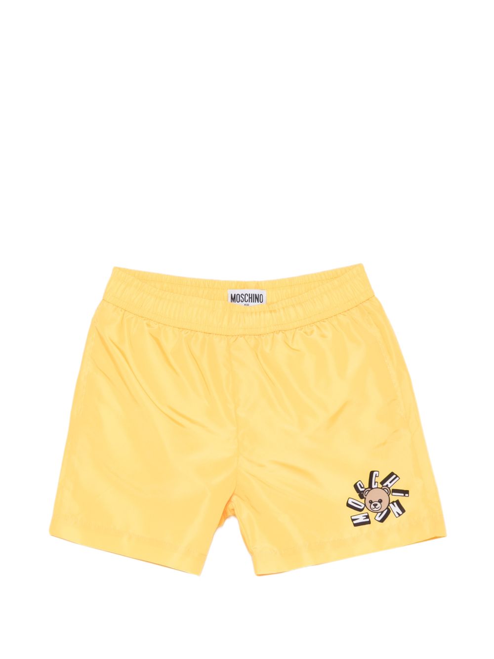 Bermuda da nuoto con logo applicato HUL01LLKA02 50577 MOSCHINO KIDS 