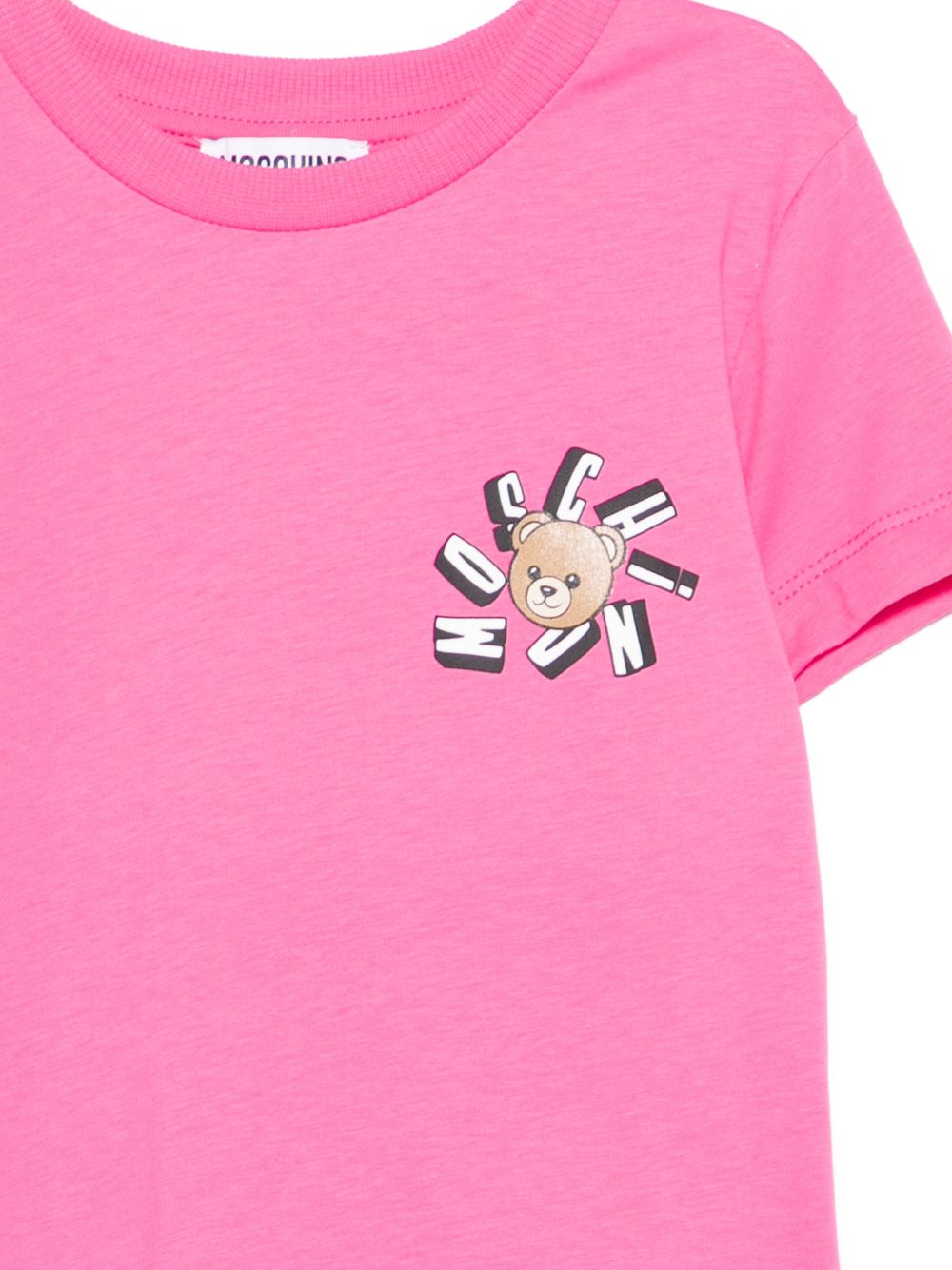 T-shirt con patch orsetto HUM05OLAA03 50533 MOSCHINO KIDS 