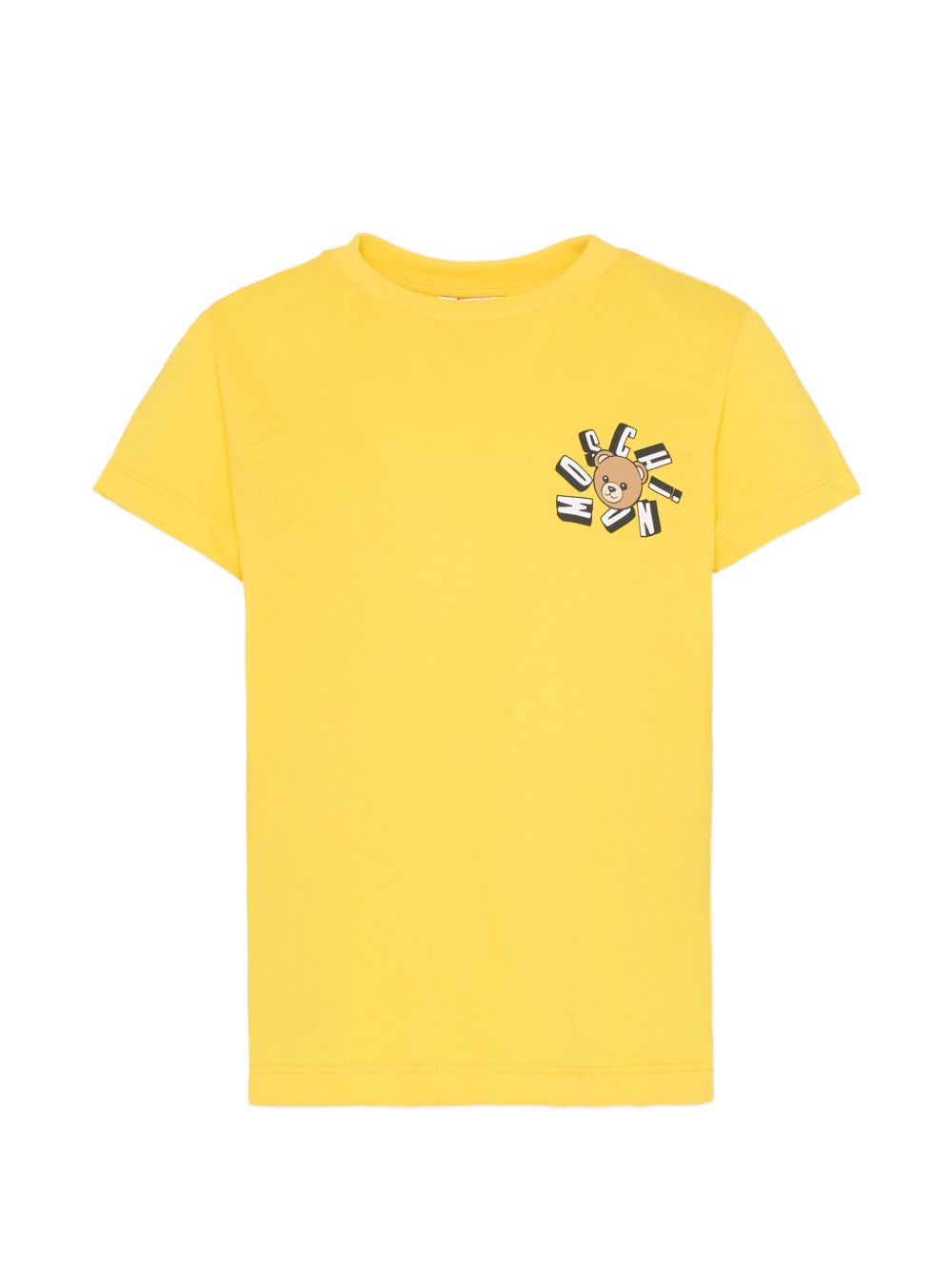T-shirt in cotone girocollo HUM05OLAA03# 50577 MOSCHINO KIDS 