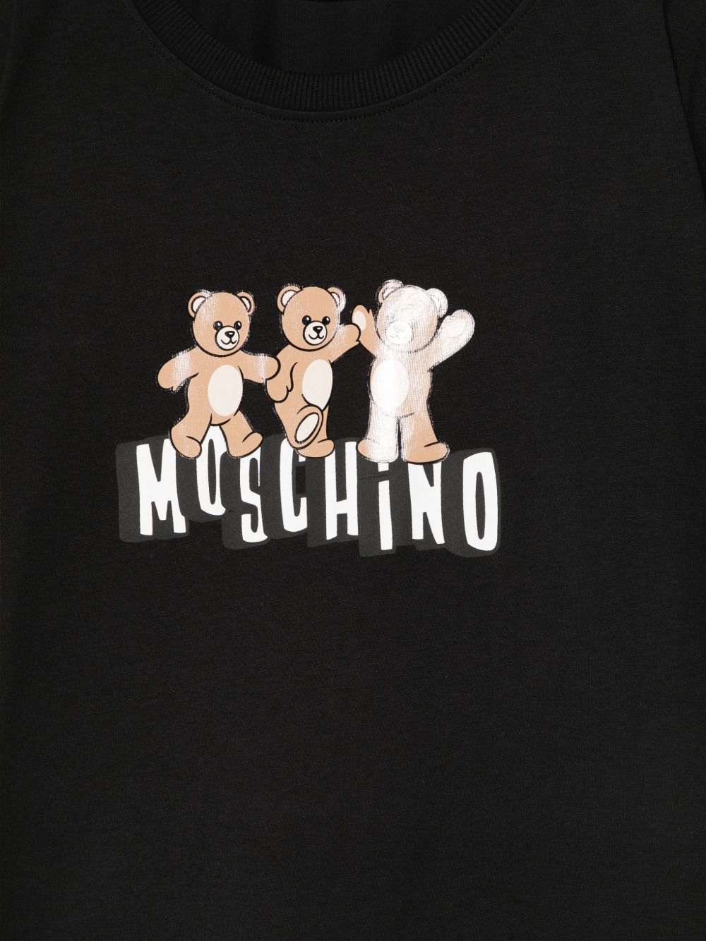 T-shirt con stampa orsetti HUM05PLAA23 60100 MOSCHINO KIDS 
